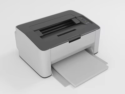 Modern Desktop Printer With Paper Output Tray And Efficient Printing Function 3d model