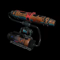 Mechanical Sci Fi Weapon With Colorful Red Blue Orange Accents And Complex Connected Structure 3d model