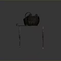 Vintage Metal Kettles On Rustic Iron Stand For Daily Living Supplies