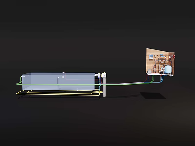 Industrial Equipment Featuring Main Vessel Piping System And Control Panel Structural Components 3d model