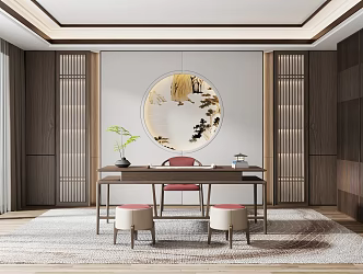 New Chinese Style Study 3d model