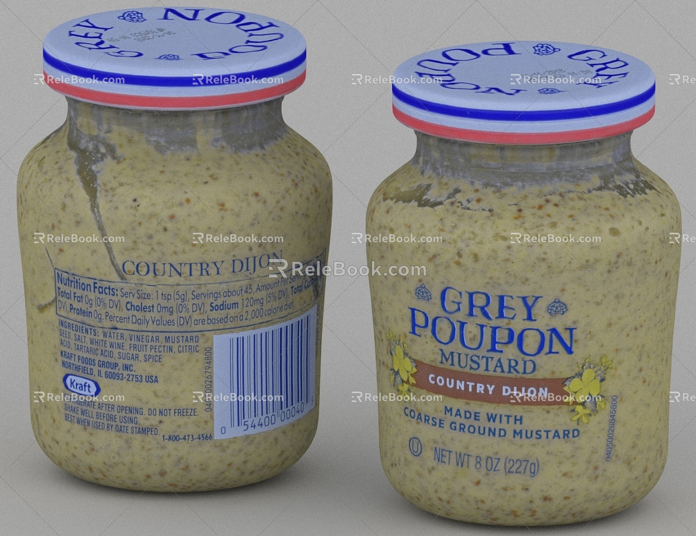 Canned food glass bottle 3d model