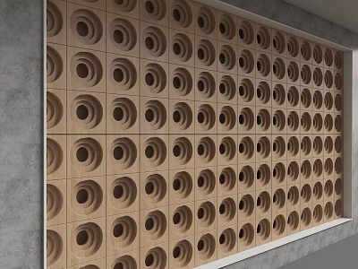 Modern background wall 3d model
