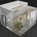 Modern Wine and Spirits Store Interior Design with Glass Partition Green Plant and Lighting