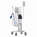 Medical Ventilator Equipment With Mobile Cart Digital Display And Breathing Circuit Tubes