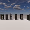 HSPC Computer Server Racks With Various Models In Data Center Setup 3d model