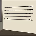 Curtain Accessories Wall Mounted Curtain Rods With Various Decorative Designs