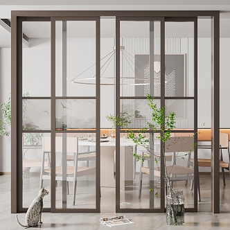 Modern sliding door 3d model