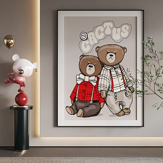 Cartoon Hanging Paintings Cartoon Hanging Paintings Children Hanging Paintings 3d model