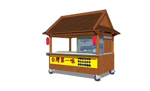 New Chinese-style Vans Kiosk Vending Kiosk Vending Kiosk Vending Kiosk Shop 3d model