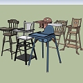 Children's Dining Table and Chair 3d model