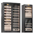 Stylish Modern Wine Cabinet Design With Glass Door And Wine Racks For Bottle Storage
