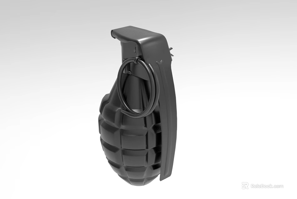 Unique Black Grenade Shaped Decorative Ornament Set for Home Decor Sculpture Piece 3d model 