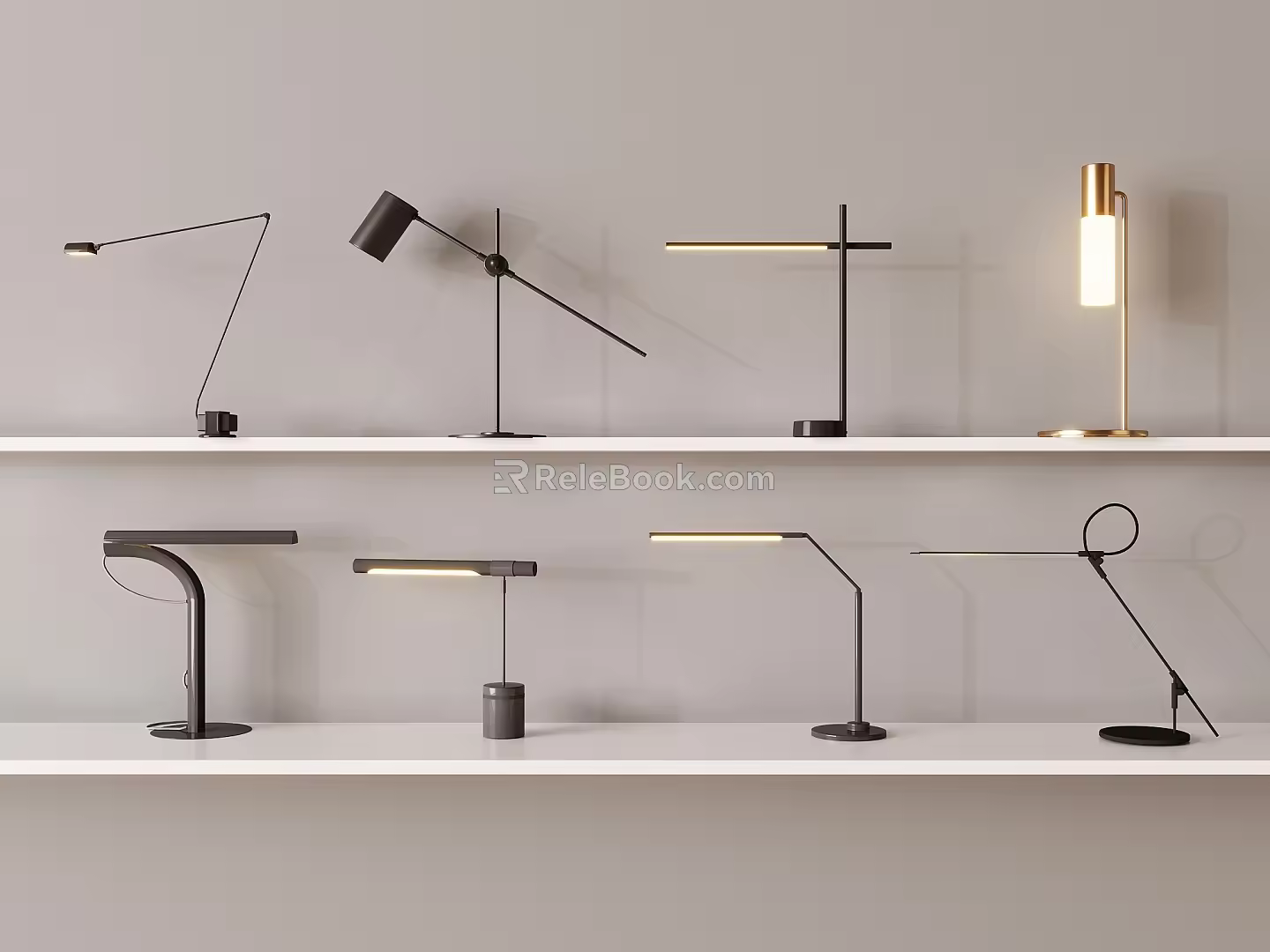 Reading Lamp Simple Table Lamp Desk Lamp Minimalist Metal Line Table Lamp 3d model