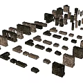 Vintage Stone Carved Letters In Various Styles And Sizes For Decor