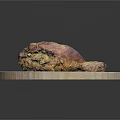 Juicy Roasted Chicken Leg with Crispy Skin on Wooden Round Cutting Board