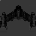 Sci Fi Spaceship Game Movie Character With Metallic Body And Multiple Engines