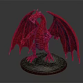 Red Dragon Winged Game and Movie Character Detailed Collectible Figure Model