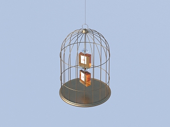 birdcage art installation 3d model