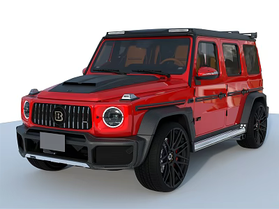 Red Sporty SUV Featuring Black Roof Modern Headlights And Stylish Wheels 3d model