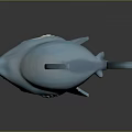 Shark Model With Blue Metallic Finish Open Mouth Glossy Surface Against Dark Background With Reflection