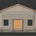 Ancient Stone Architectural Models Featuring Tiled Roofs And Detailed Walls 3d model