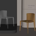 Modern Transparent And Brown Acrylic Dining Chairs With Contemporary Minimalist Design