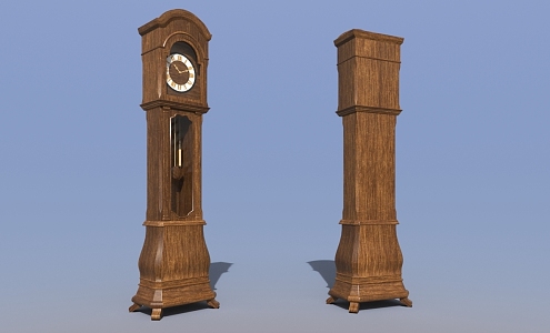 Retro Floor Clock 3d model