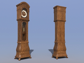 Retro Floor Clock 3d model