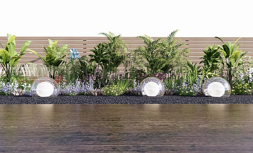 modern plant group 3d model