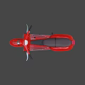 Red Vintage Vespa Scooter With Classic Design And Black Seat