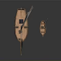 Large and Small Wooden Sailboats with Masts and Sails as Water Transport