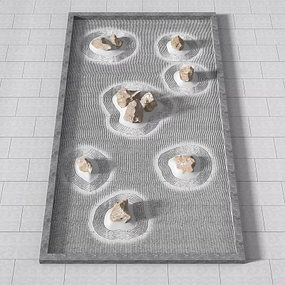 Modern landscape sketch 3d model