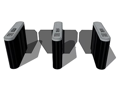 Three Automatic Turnstile Gates for Public Facility Entrance Security Control 3d model