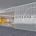 Modern Clothing Store Interior With Display Racks Clothing Racks And Display Platforms