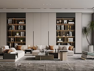 modern living room 3d model
