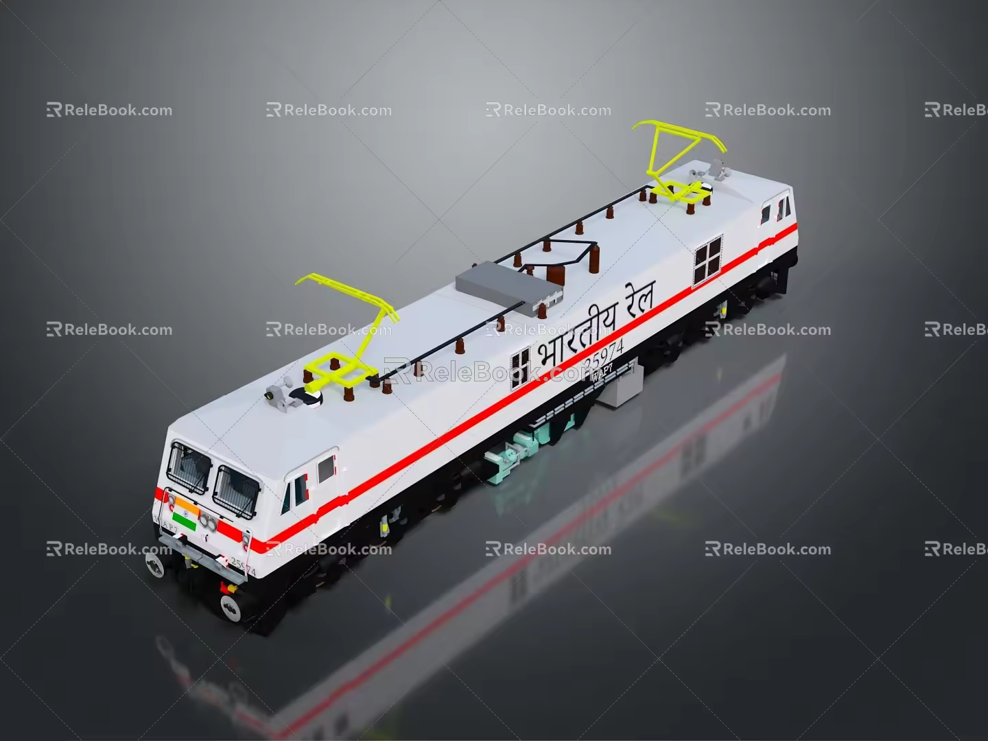 modern train light rail subway high-speed rail 3d model
