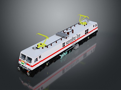 modern train light rail subway high-speed rail 3d model