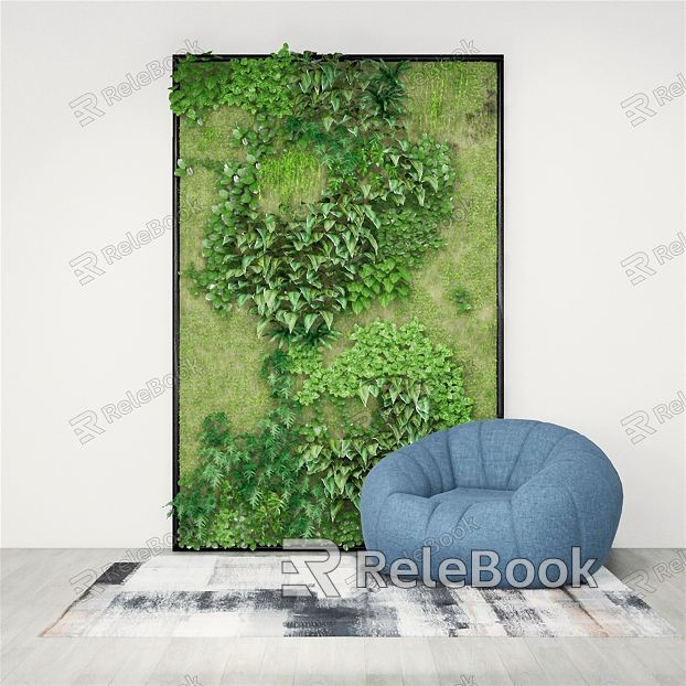 modern plant wall green plant wall model