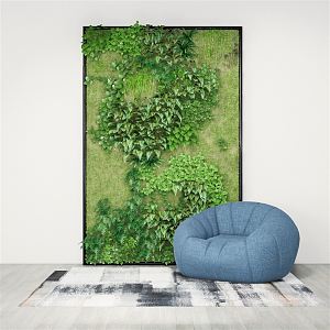 modern plant wall green plant wall 3d model