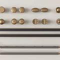 Different Metal Door Handles with Round Hexagonal Oval Bar Styles in Gold Black Gray
