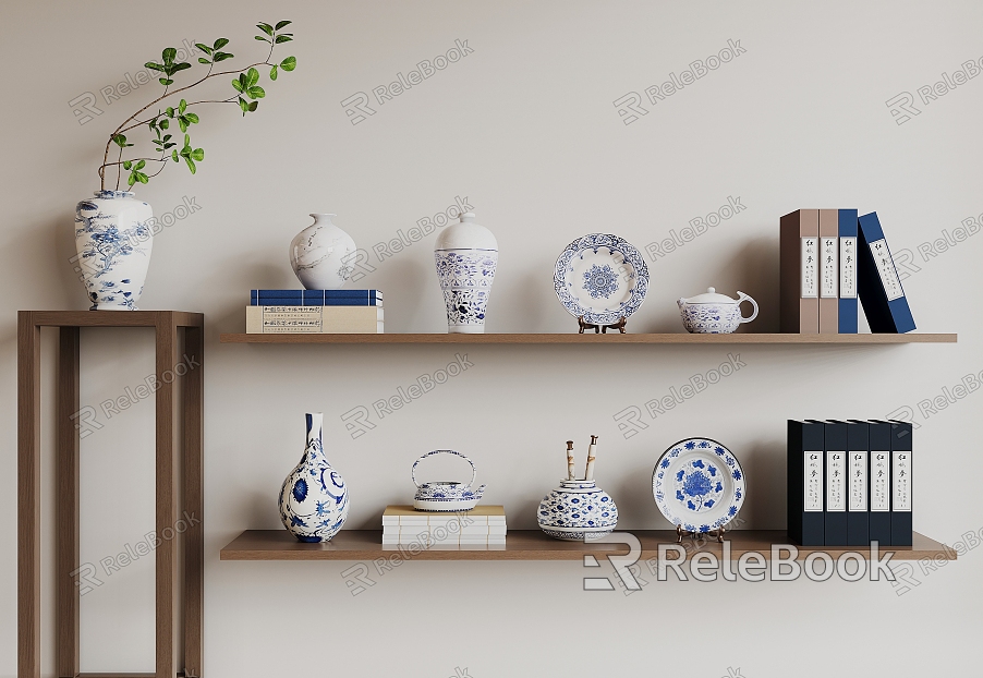 New Chinese-style Blue and white porcelain vase model