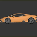Orange Sports Car With Modern Sleek Body Aerodynamic Shape Glossy Finish And Alloy Wheels