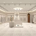 HONGYING Clothing Store Front With Glass Doors Mannequins Clothing Displays And Green Plants