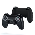 Ergonomic Black Game Controller With Comfortable Grip For Entertainment Gaming Device 3d model