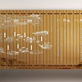 Detailed Ancient Chinese Bamboo Slips Carving Artwork Of Qingming Shanghe Tu Design