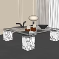 Middle Ancient Style Coffee Table 3d model