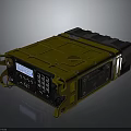 Rugged Yellow Portable Electronic Device With Display Screen Keypad And Interface Ports