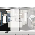 Panasonic Retail Store Modern Interior Design With Displayed Appliances Refrigerators TVs And Wooden Counter
