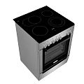 Stainless Steel Electric Oven Kitchen Appliance With Control Panel And Glass Door